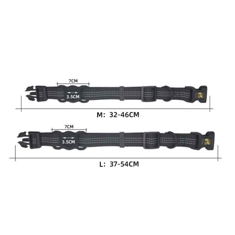 PUGGA GG1002 Polyester Pet Collars Dog GPS Device Protector Collar, Size: