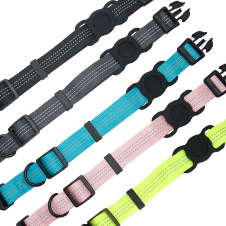 PUGGA GG1002 Polyester Pet Collars Dog GPS Device Protector Collar, Size: