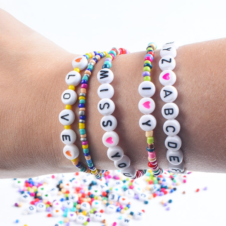 28 Grid Alphabet Beads Rice Beads DIY Beaded Bracelet Material, 28 Grid