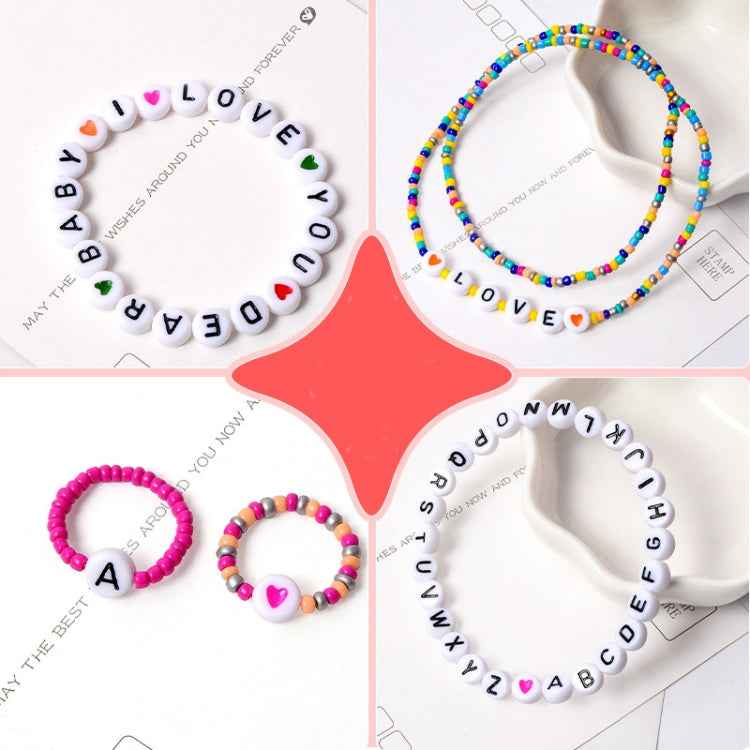28 Grid Alphabet Beads Rice Beads DIY Beaded Bracelet Material