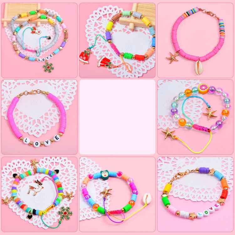 25 Grid 6mm Soft Ceramic Bead Flakes DIY Bracelet Necklace Making Materials