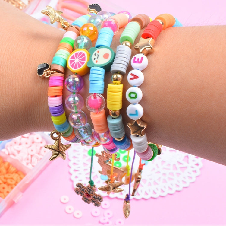 25 Grid 6mm Soft Ceramic Bead Flakes DIY Bracelet Necklace Making Materials, 25 Grid