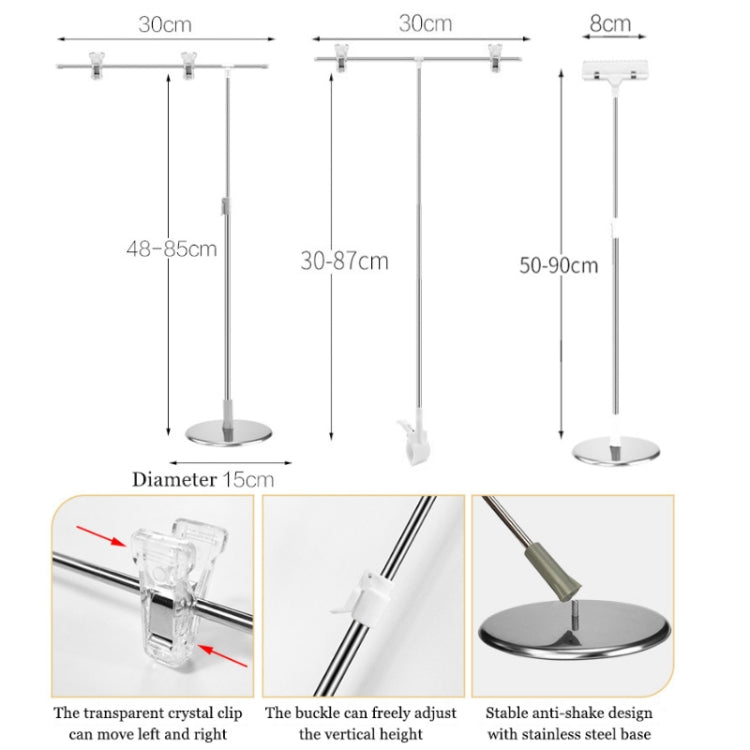 Photography Backdrop Stand Camera Photo Background Props,Style:, T-type 2-section 85cm, T-type Clamp 87cm, T-type Magnetic 80cm, L-type Desktop 85cm, L-type Magnetic 85cm, T-type 4-section 95cm, KT Board
