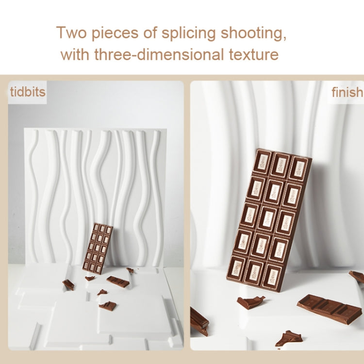PVC Material Stereo 3D Shooting Background Board Photo Props,50 X 50cm, D081 Waves White, D094 European -style White, D095 Square Brick White, D105 Ripple White, D133 Cook White, D137 Simple White