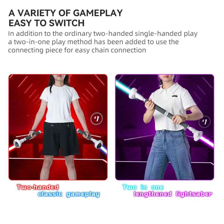 VR Controllers Long Stick Handle for Meta Quest 2 Playing Beat Saber Games