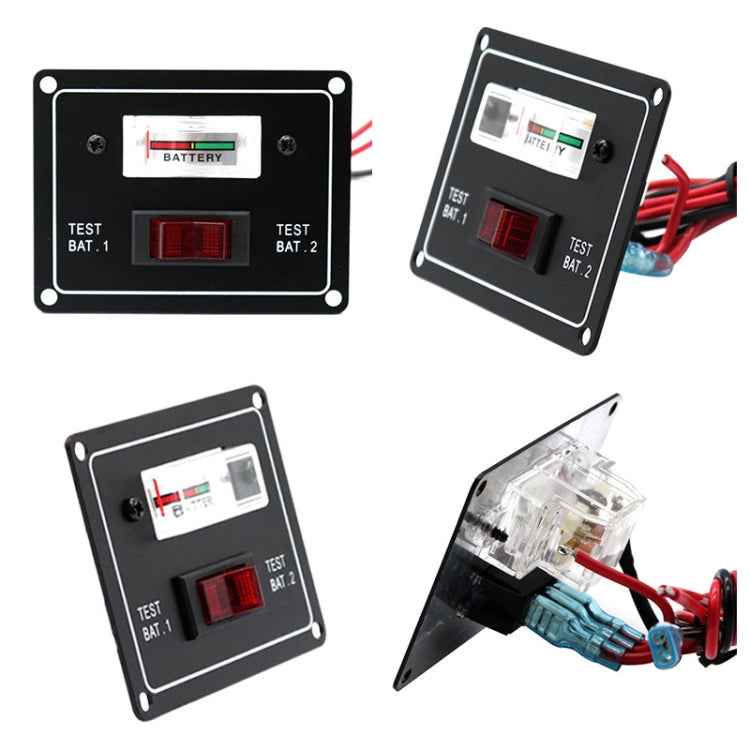 Marine Dual Battery Tester Pointer Voltmeter