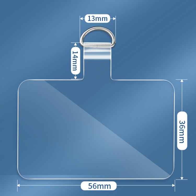 3 PCS Universal Phone Lanyard Gasket Back Stick TPU Connecting Piece