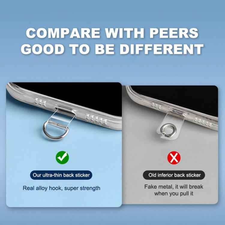 3 PCS Universal Phone Lanyard Gasket Back Stick TPU Connecting Piece