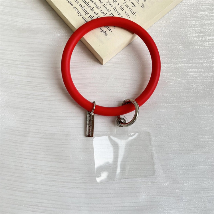 3 PCS Phone Case Silicone Bracelet Keychain Anti-fall Phone Lanyard with Patch, Pink, Purple, Blue, Lemon Yellow, Orange, Red, Black, White, Mint Green