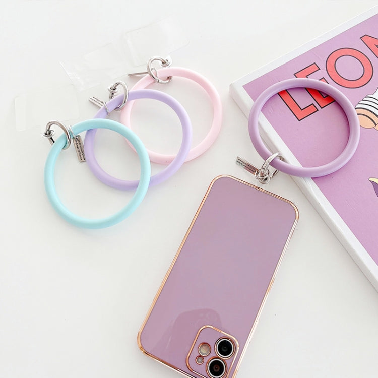 3 PCS Phone Case Silicone Bracelet Keychain Anti-fall Phone Lanyard with Patch, Pink, Purple, Blue, Lemon Yellow, Orange, Red, Black, White, Mint Green