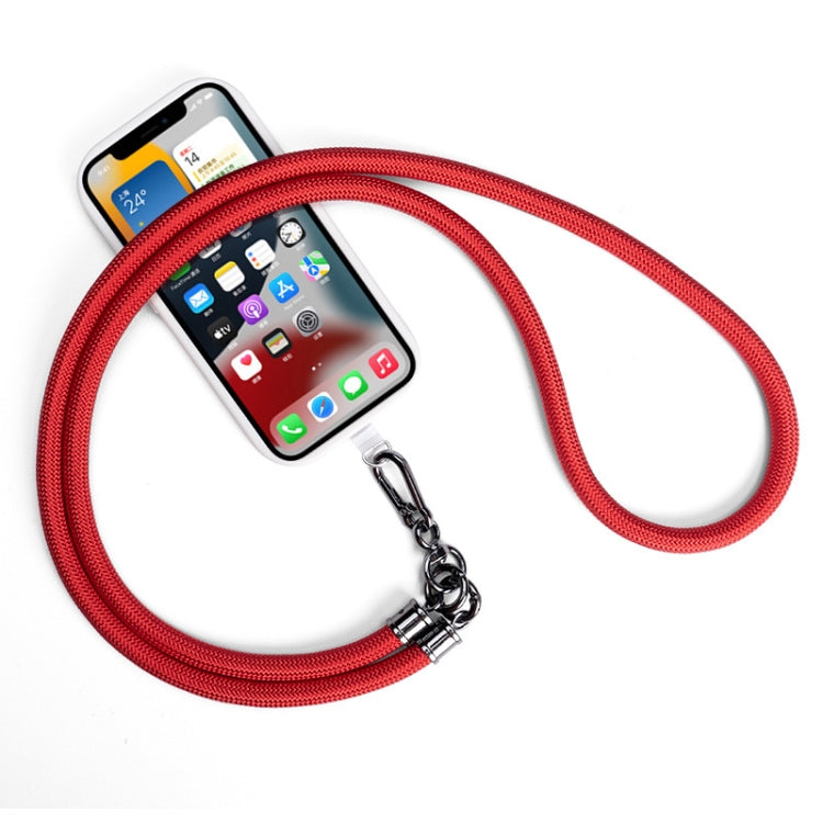Mobile Phone Mountaineering Rope Lanyard Can Be Hung Neck Or Crossbody, Black, Orange, Sky Blue, Red, Gem Blue, Violet, Brick Orange
