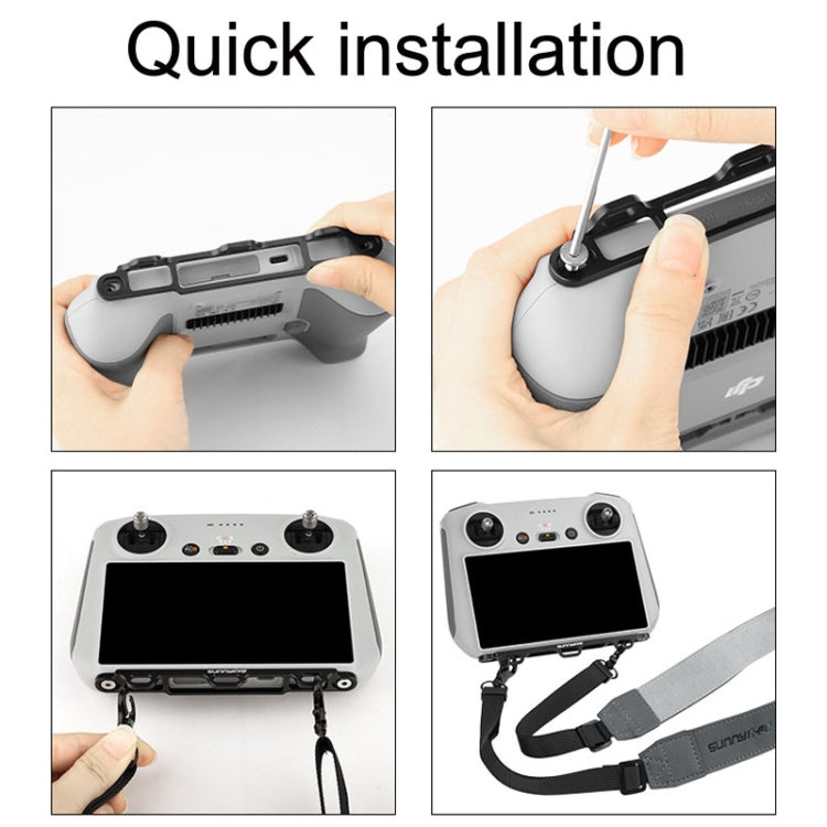 Sunnylife MM3-GS389 For Mini 3 Pro DJI RC with Screen Remote Control Leather Lanyard, MM3-GS389