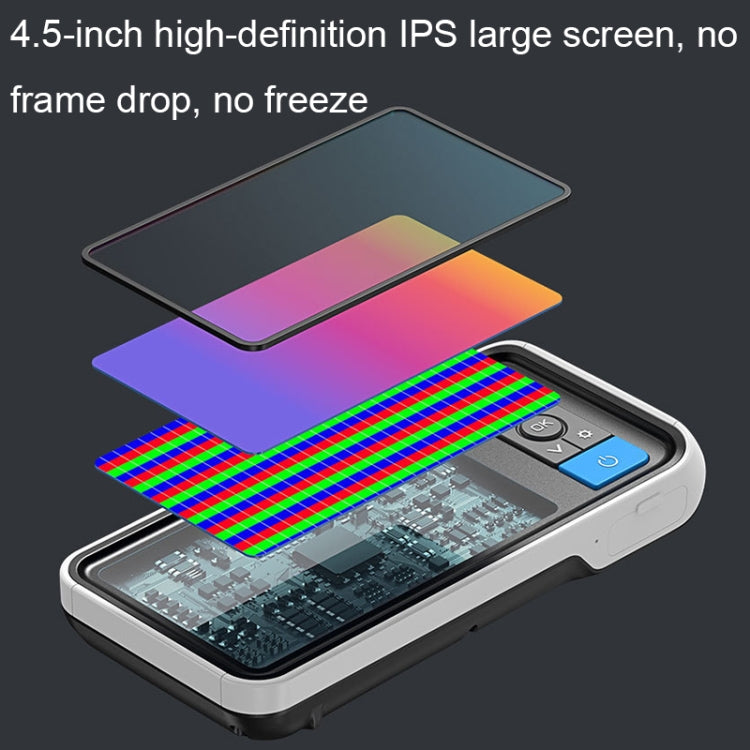 Otoscope intelligent TESLONG MS450 4,5 pouces HD avec carte mémoire de 32 Go, MS450