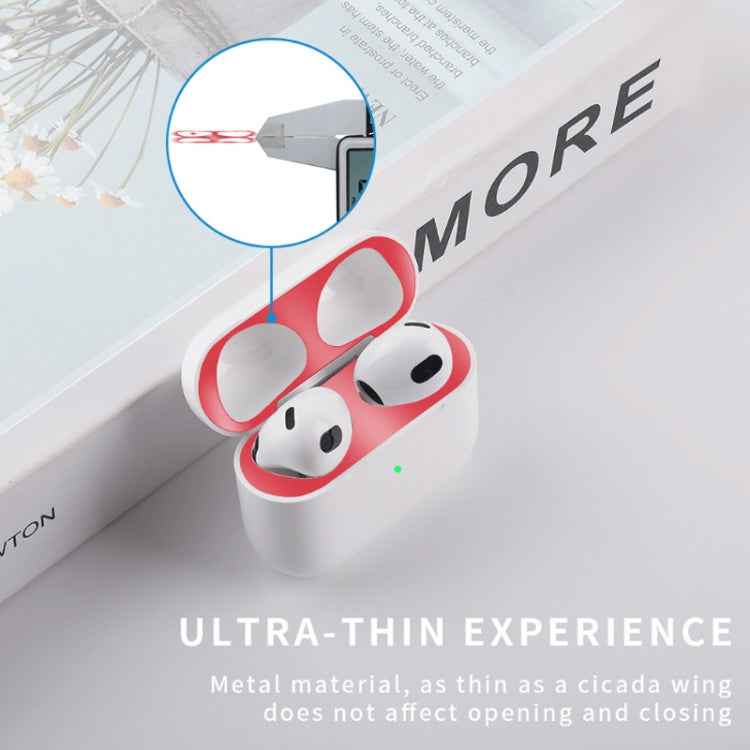 2 PCS Headphone Inner Cover Sticker Dustproof Protective Film For Airpods 3