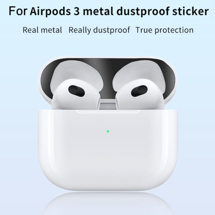 2 PCS Headphone Inner Cover Sticker Dustproof Protective Film For Airpods 3