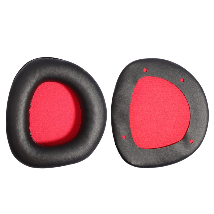 2 PCS Slow Rebound Sponge Headphone Cover Cushion For DAREU EH712/EH715, Black Red Net, Black Orange Net
