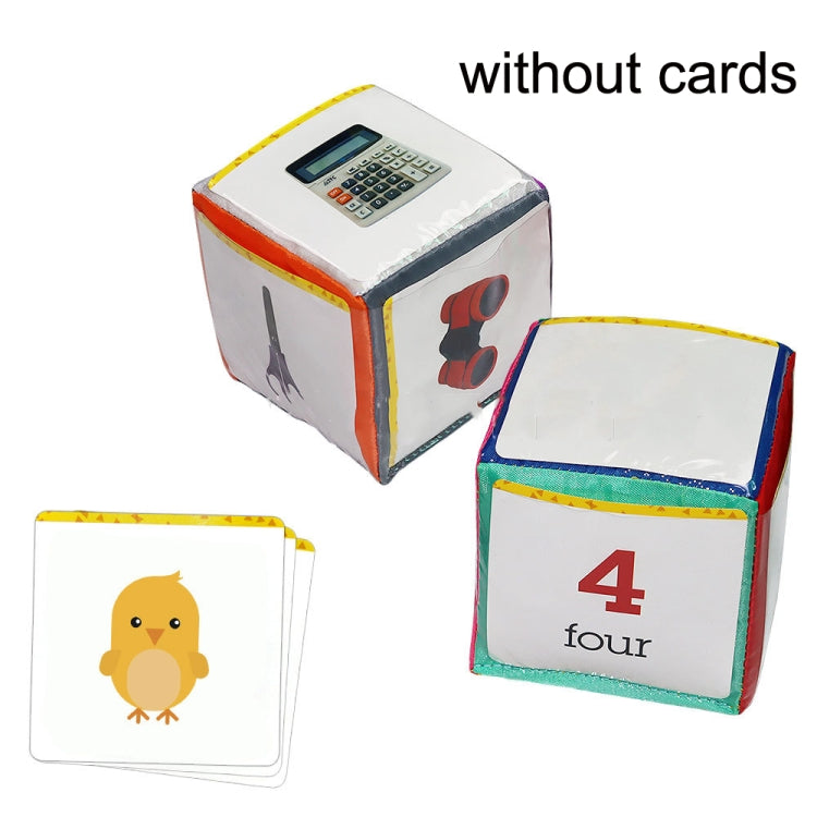 2 PCS / Set Insert Card Dice Learning Toys With Transparent Pocket, 2 PCS / Set