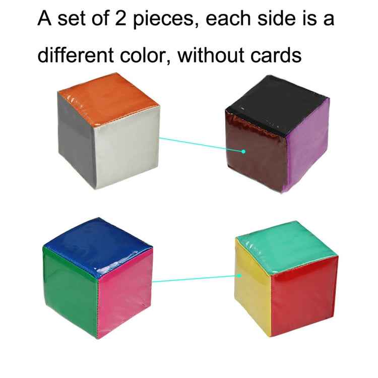 2 PCS / Set Insert Card Dice Learning Toys With Transparent Pocket