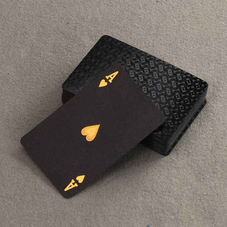 2 PCS Card Game Bronzing Waterproof Playing Cards
