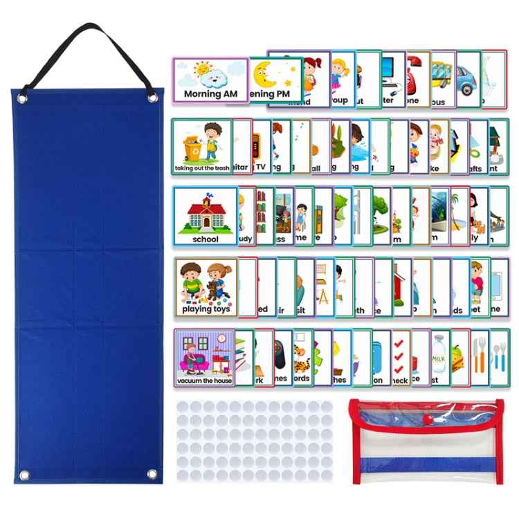Children Visual Calendar Daily Work Planner Early Education Hanging Bag