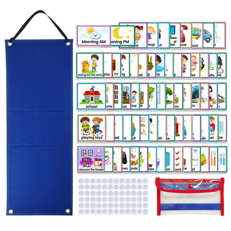 Children Visual Calendar Daily Work Planner Early Education Hanging Bag, Daily Work Planner