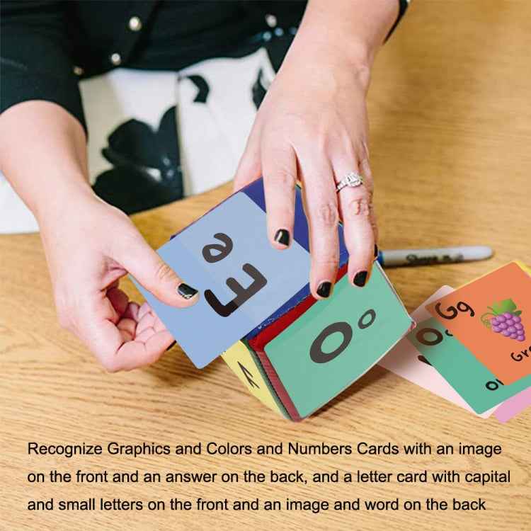 Recognize Color Alphabet Graphic Cards Dice Card