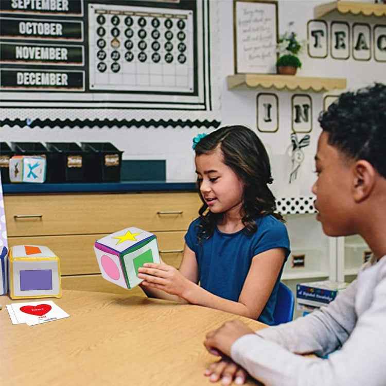 Recognize Color Alphabet Graphic Cards Dice Card