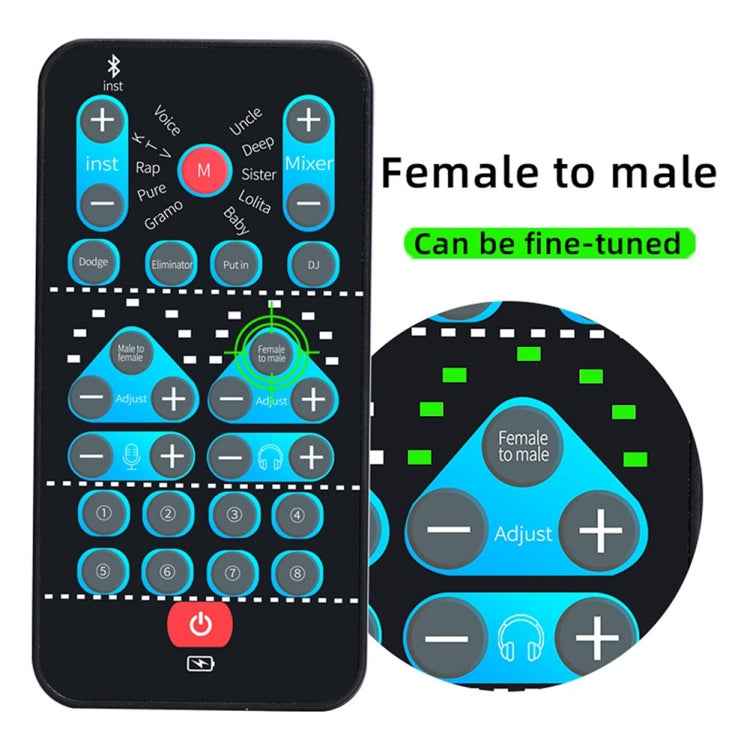 M10 Mobile Computer Sound Card Mini Voice Changer K Song Recording Bluetooth Voice Changer