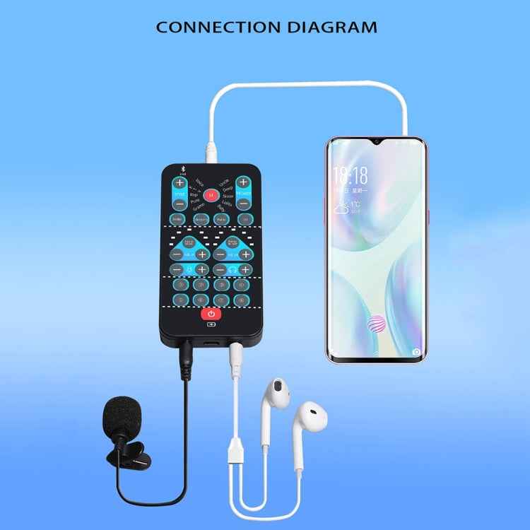 M10 Mobile Computer Sound Card Mini Voice Changer K Song Recording Bluetooth Voice Changer