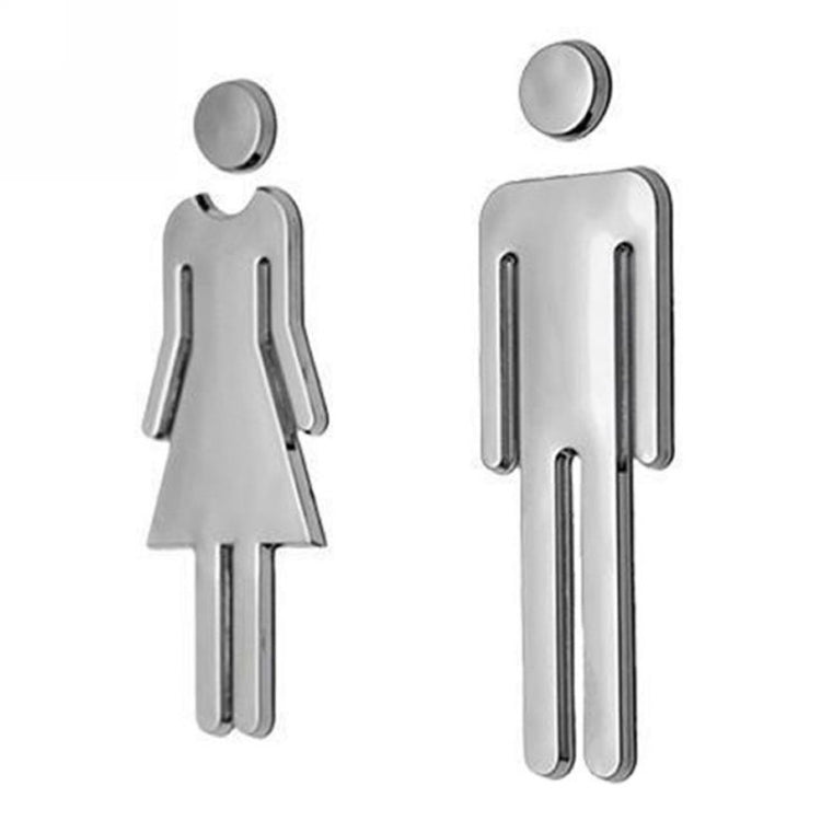 2 PCS 12cm Toilet /Bathroom /Restroom /WC Door Wall Sign Signage, 12cm