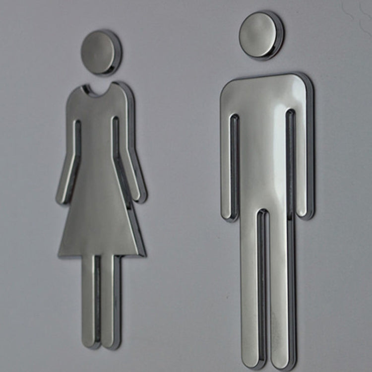 2 PCS 12cm Toilet /Bathroom /Restroom /WC Door Wall Sign Signage, 12cm