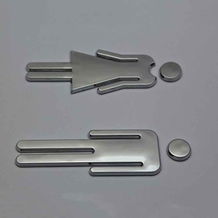 2 PCS 12cm Toilet /Bathroom /Restroom /WC Door Wall Sign Signage