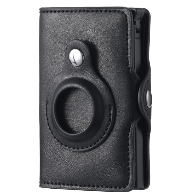 FY2108 Tracker Wallet Metal Card Holder for AirTag 2nd Gen / AirTag 1st Gen, Crazy Horse (Black), Crazy Horse (Coffee), Crazy Horse (Red), Crazy Horse (Green)