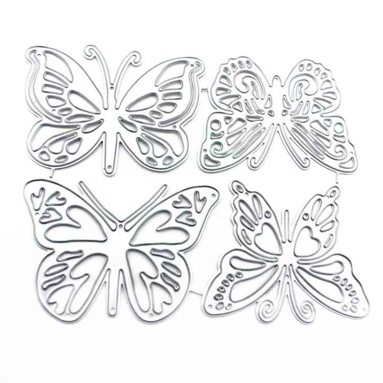 Four Butterflies Metal Embossing Cutting Die Hand Ledger Template