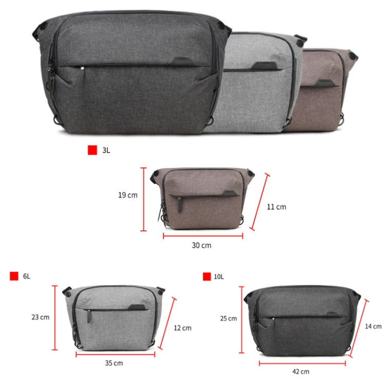 Portable Waterproof Photography SLR Camera Messenger Bag, 3L Dark Gray, 3L Light Gray, 3L Coffee Brown, 6L Dark Gray, 6L Light Gray, 6L Coffee Brown, 10L Dark Gray, 10L Light Gray, 10L Coffee Brown