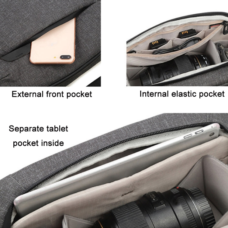 Portable Waterproof Photography SLR Camera Messenger Bag, 3L Dark Gray, 3L Light Gray, 3L Coffee Brown, 6L Dark Gray, 6L Light Gray, 6L Coffee Brown, 10L Dark Gray, 10L Light Gray, 10L Coffee Brown