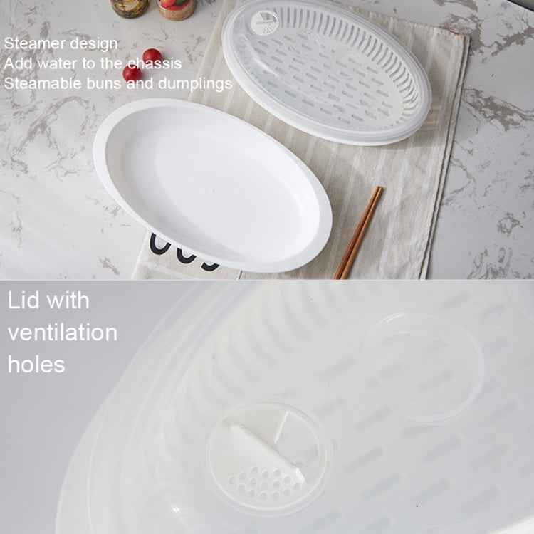 Microwave Fish Steamer With Lid Preserved Steamed Fish Plate
