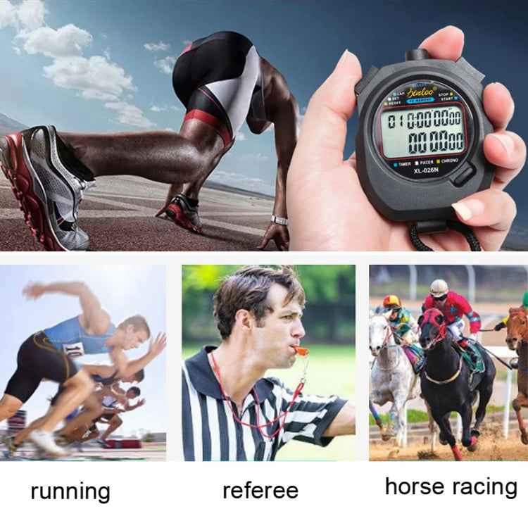 XINLONG XL-026N Double Row 10 Memories Electronic Stopwatch Large Screen Display Referee Timer