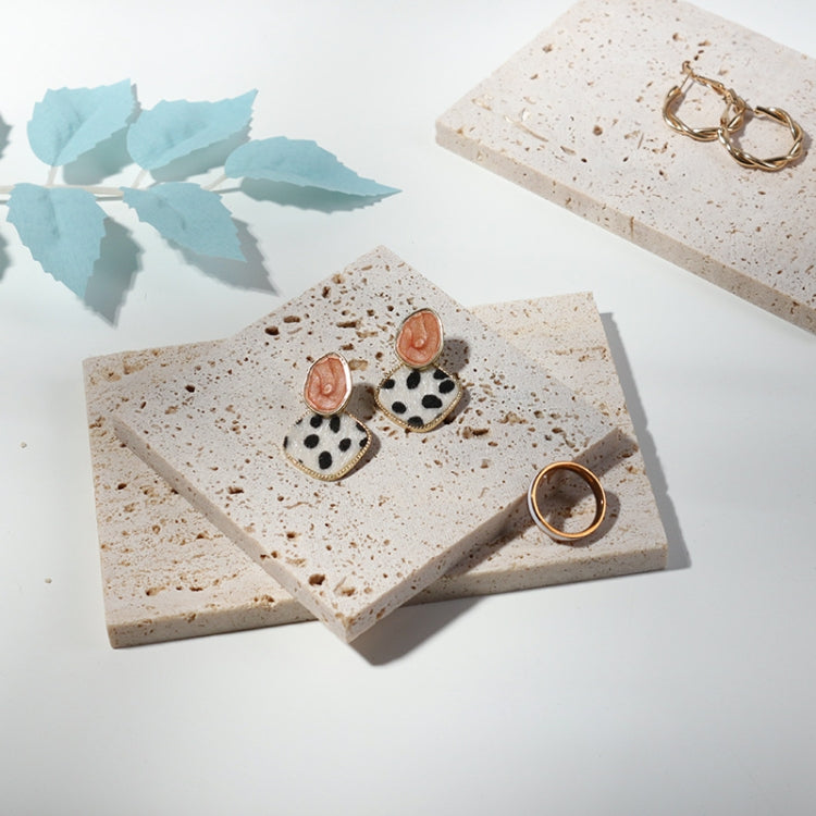2 PCS Cave Stone Jewelry Shooting Props Jewelry Display Stand, Beige (10x10cm), Beige (10x15cm), Gray (10x10cm), Gray (10x15cm)