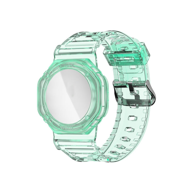TPU Glacier Strap Child Adult GPS Finder Wristband for AirTag 2nd Gen / AirTag 1st Gen, Transparent, Transparen Black, Transparen Pink, Transparen Green