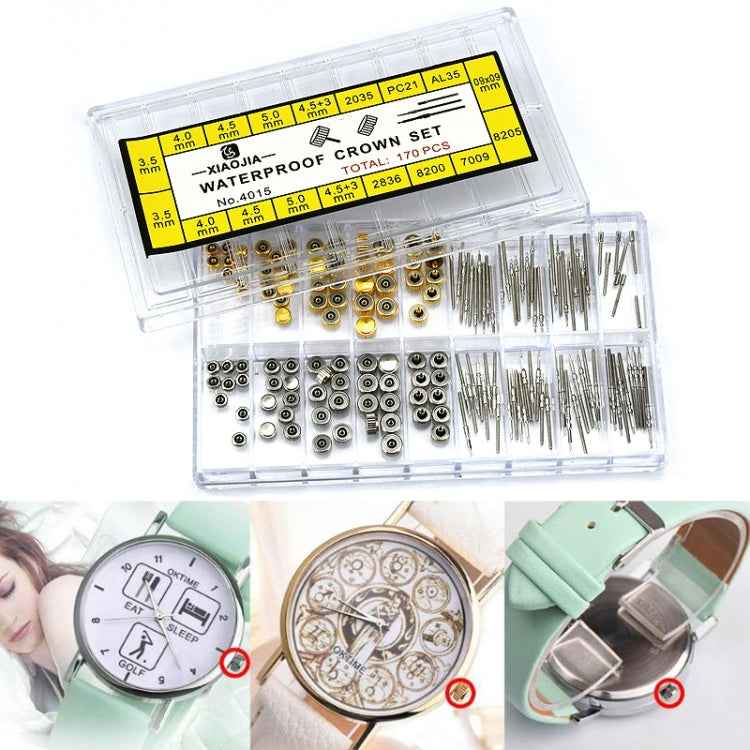 170 PCS / Box C012 Watch Accessories Epoxy Watch Crown and Stem Repair Parts