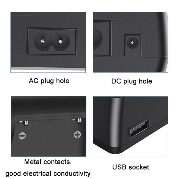 LCD Single Charger Camera Battery Charger, EU Plug