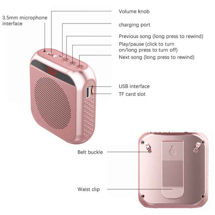 S17 Mini Portable Tour Guide Teaching Loudspeaker with Screen Display