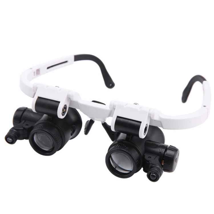 9892H-1 8x / 15x / 23x 2LED Head-mounted Magnifier Watch Repair Glasses Type Magnifier