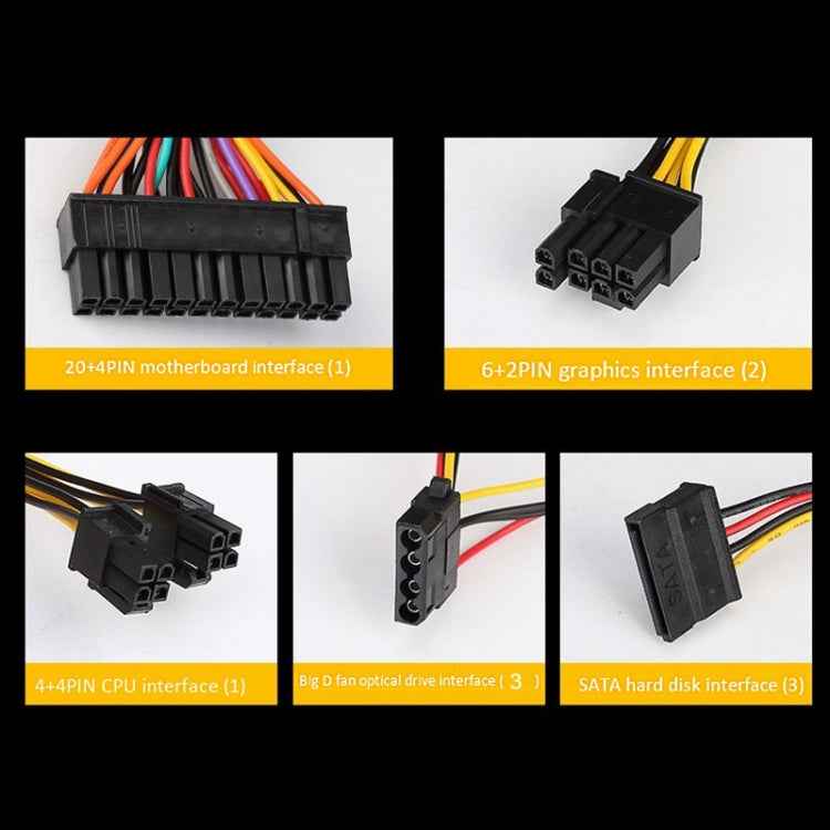 Jbon 600WS Rated 500W Dual 6Pin Desktop PC Power Supply