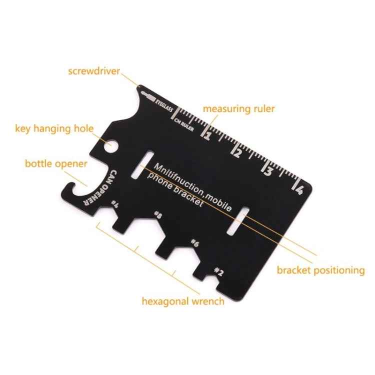 4 PCS Multifunction Folding Mobile Phone Bracket Mini EDC Tool Card Bottle Opener