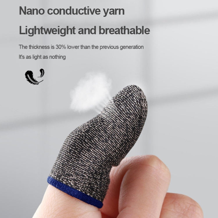 15 Pairs 18 Needles Gaming Finger Glove Anti-sweat and Non-slip Glove,Color:, Silver Fibre Blue Trim, Silver Fibre Red Trim