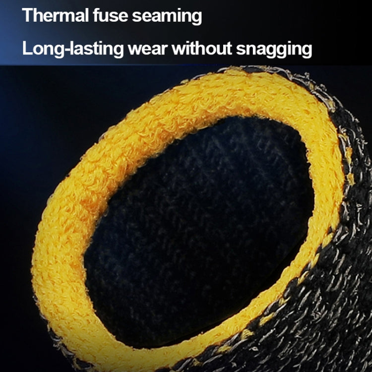 15 Pairs 18 Needles Gaming Finger Glove Anti-sweat and Non-slip Glove,Color:, Silver Fibre Blue Trim, Silver Fibre Red Trim