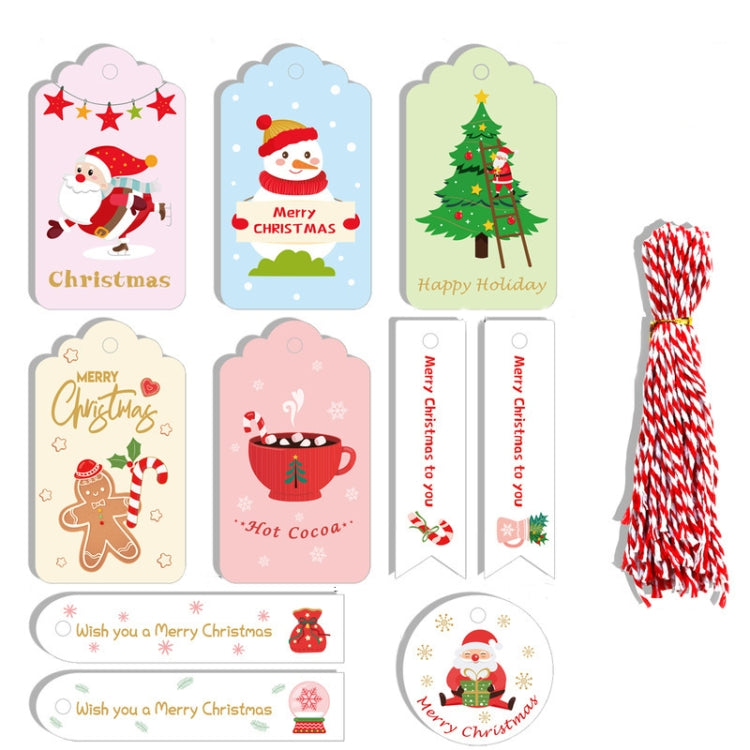 2 Packs 50pcs/set Christmas Kraft Paper Tags Gift Wrapping Paper Labels, Series 1, Series 2, Series 3, Series 4, Series 5, Series 6, Series 7, Series 8, Series 9, Series 10, Series 11, Series 12, Series 13, Series 14