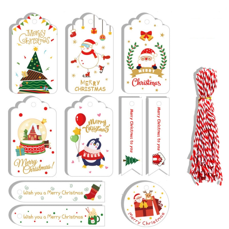 2 Packs 50pcs/set Christmas Kraft Paper Tags Gift Wrapping Paper Labels, Series 1, Series 2, Series 3, Series 4, Series 5, Series 6, Series 7, Series 8, Series 9, Series 10, Series 11, Series 12, Series 13, Series 14